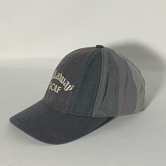 Callaway Golf Mens Gray Baseball Hat w Several Stripes of Gray / Adjustable - Picture 2 of 7